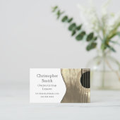 Carte De Visite Guitare leçons de musique en ligne Simple Beige (Debout devant)