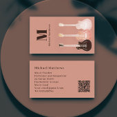 Carte De Visite Guitare Muisc Enseignant QR Code