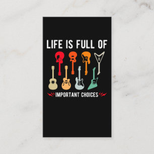 Carte De Visite Guitare musicale Amoureux Guitariste électrique ac