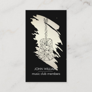 Carte De Visite Guitare Musique Enseignant Joueur Splatter Artiste