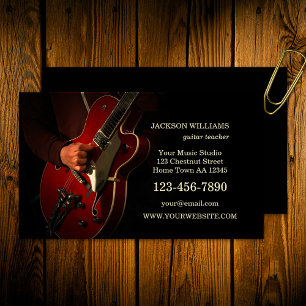 Carte De Visite Guitare Musique Professeur Guitariste