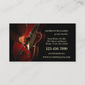 Carte De Visite Guitare Musique Professeur Guitariste (Devant)