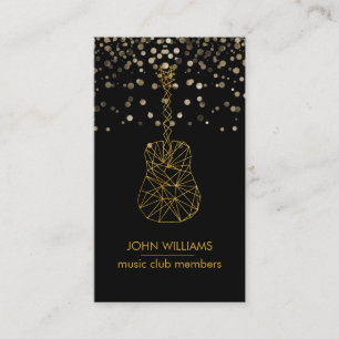 Carte De Visite Guitare Musique World Joueur Enseignant Black Gold