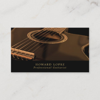 Carte De Visite Guitare noire, Guitariste, Musicien professionnel