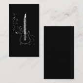 Carte De Visite Guitare Notes musicales Instrument Musicien Guitar (Devant / Derrière)