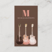 Carte De Visite Guitare Professional Musicien Personnalisé QR Code (Devant)
