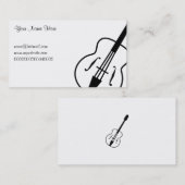 Carte De Visite Guitare, votre nom ici, (Devant / Derrière)