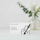 Carte De Visite Guitare, votre nom ici, (Debout devant)
