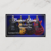 Carte De Visite Guitares électriques bleues (Devant)