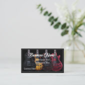 Carte De Visite Guitares électriques noires (Debout devant)