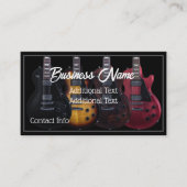 Carte De Visite Guitares électriques noires (Devant)