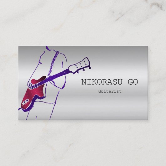 Carte De Visite Guitarist (Devant)