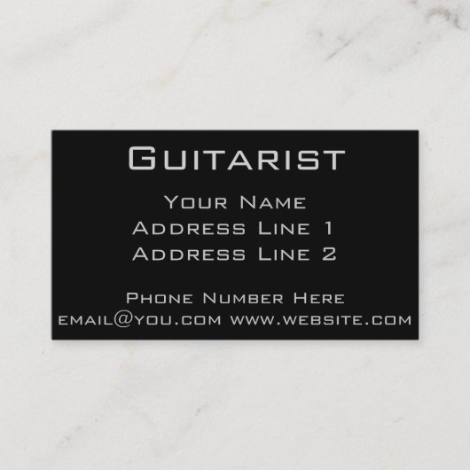 Carte De Visite Guitariste (Devant)