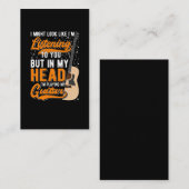 Carte De Visite Guitariste addict Guitariste Joke Musique Drôle (Devant / Derrière)