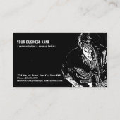 Carte De Visite guitariste man music r565g (Dos)