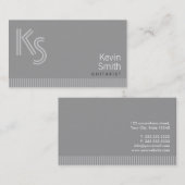 Carte de visite guitariste Monogramme moderne (Devant / Derrière)