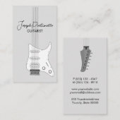 Carte De Visite Guitariste Musique de Guitare (Devant / Derrière)