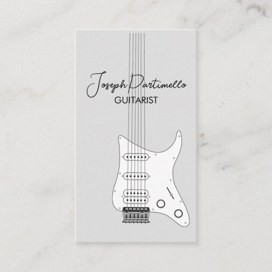 Carte De Visite Guitariste Musique de Guitare (Devant)