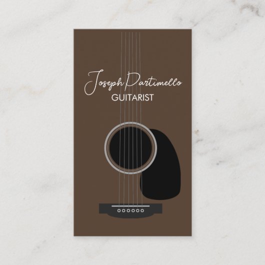 Carte De Visite Guitariste Musique de Guitare (Devant)