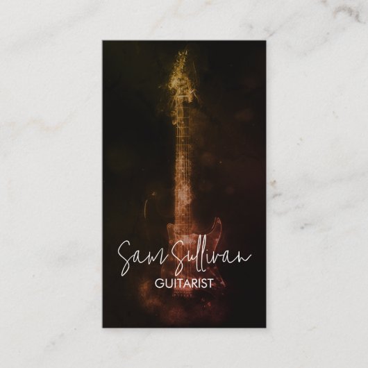 Carte De Visite Guitariste Musique de Guitare (Devant)