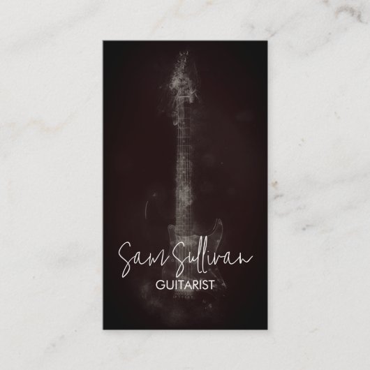 Carte De Visite Guitariste Musique de Guitare (Devant)