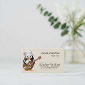 Carte De Visite Guitariste pingouin (Debout devant)