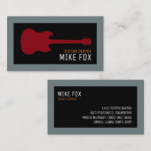 Carte De Visite Guitariste professionnel (Devant / Derrière)