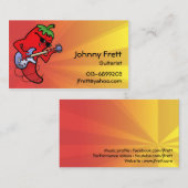 Carte De Visite Guitariste Red Hot Chili (Devant / Derrière)