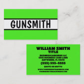 Carte De Visite Gunsmith Neon Green (Devant / Derrière)