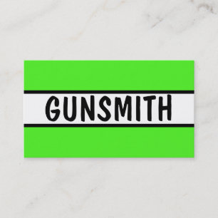 Carte De Visite Gunsmith Neon Green