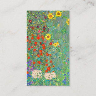 Carte De Visite Gustav Klimt 1907, Jardin de ferme avec tournesols
