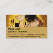 Carte De Visite Gustav Klimt La Peinture Classique Du Kiss (Devant)