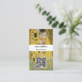 Carte De Visite Gustav Klimt - Le baiser - Code QR (Debout devant)