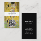 Carte De Visite Gustav Klimt - Le baiser - Code QR (Devant / Derrière)