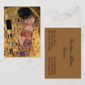 Carte De Visite Gustav Klimt : Le baiser (détail) (Devant / Derrière)