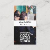 Carte De Visite Gustave Caillebotte - La Leçon de piano - QR Code (Devant)