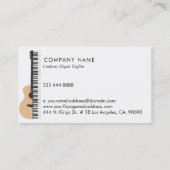 Carte De Visite Gutar Piano illustration Professeur de musique (Dos)