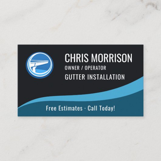 Carte De Visite Gutter Installation QR Code (Devant)