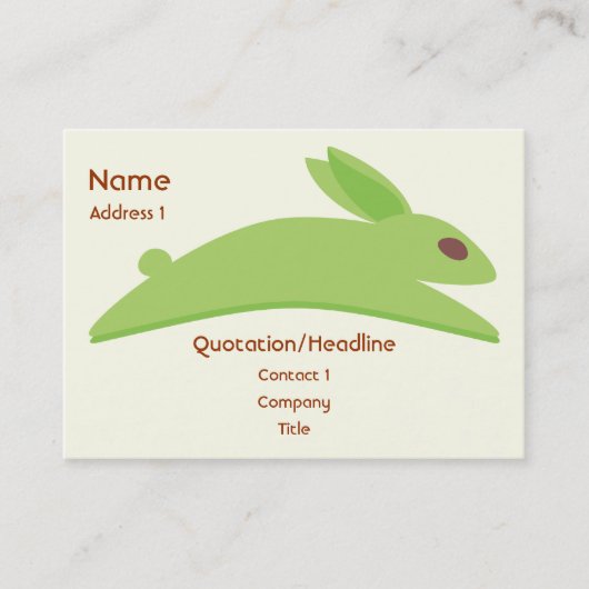 Carte De Visite Gwennie The Bun : Gwen Avec Carottes (Devant)