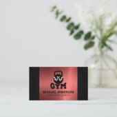 Carte De Visite Gym Flex | Logo Kettle Bell | Forme physique (Debout devant)