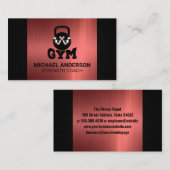 Carte De Visite Gym Flex | Logo Kettle Bell | Forme physique (Devant / Derrière)