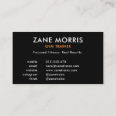 Carte De Visite Gym Trainer (Dos)