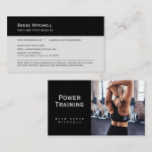 Carte de visite, Gym Training photo personnalisabl (Devant / Derrière)