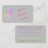 Carte De Visite Gymnastique Colorful Pastel Font (Devant / Derrière)