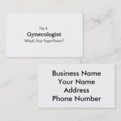 Carte De Visite Gynécologue (Devant / Derrière)