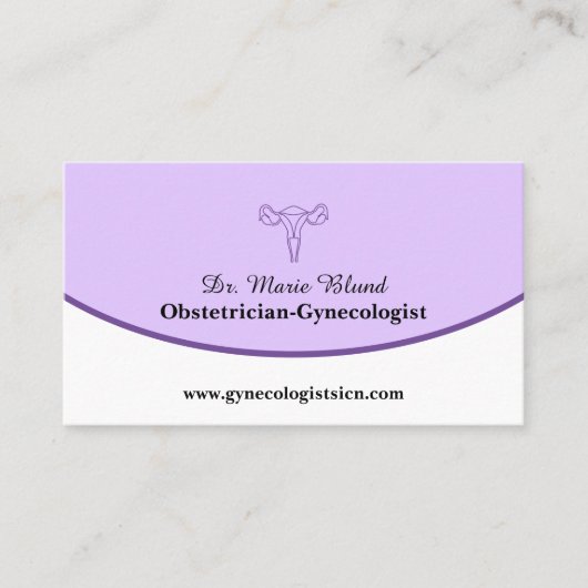 Carte De Visite Gynécologue classique obstétricien OBGYN QR Code (Devant)