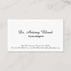 Carte De Visite Gynécologue minimaliste