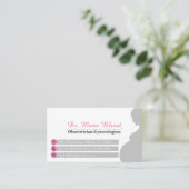 Carte De Visite Gynécologue obstétricien professionnel Pink OBGYN (Debout devant)