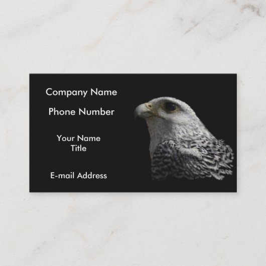 Carte De Visite Gyrfalcon arctique (Devant)