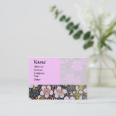 CARTE DE VISITE HAIKU / FLEURS DE PRINTEMPS ROSE ROSE BLANC NOIR (Debout devant)